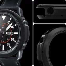 Samsung Galaxy Watch 3 (41 mm) okosóra tok - SPIGEN fekete szilikon tok-4