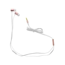 Headset: GUESS - fehér / rose gold, hangerőszabályzós stereo headset audio csatlakozóval-1