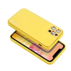 Telefontok iPhone 12 Pro Max - Forcell műbőr hátlap tok, sárga-2