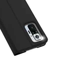 Telefontok Xiaomi Redmi Note 10 Pro / 10 Pro Max - Dux Ducis fekete flipcover tok-2