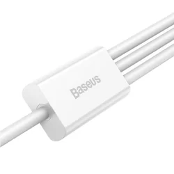 Baseus CAMLTYS-02 Superior 3v1 kábel - (USB - lightning / Type-C / MicroUSB) fehér töltőkábel 2A, 1,5 m-2