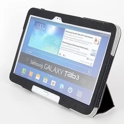 Tablettok Samsung Galaxy Tab 3 10.1 - fekete műbőr tablet tok-2