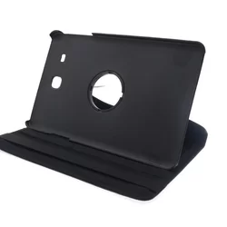 Tablettok Samsung Galaxy Tab E 9.6 - fekete fordítható műbőr tablet tok-2