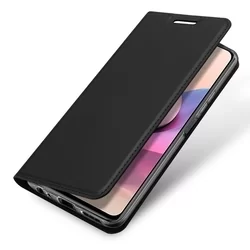 Telefontok Xiaomi Redmi Note 10 - Dux Ducis fekete flipcover tok-3