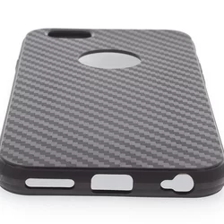 Telefontok iPhone 6/6S - Slim carbon mintás fekete szilikon tok -1