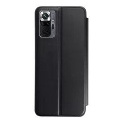 Telefontok Xiaomi Redmi Note 10 Pro / Note 10 Pro Max - Eco View bőrhatású fekete könyvtok-1