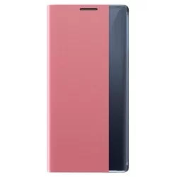 Telefontok Xiaomi Redmi Note 10 Pro / Note 10 Pro Max - S View bőrhatású pink mágneses könyvtok-1