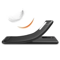 Telefontok Xiaomi Poco M3 - Carbon Fiber fekete szilikon tok-4