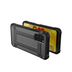 Telefontok Xiaomi Redmi 9T / Poco M3 - Forcell Defender fekete ütésálló hátlap tok-1