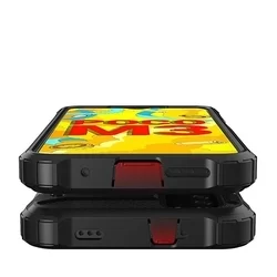 Telefontok Xiaomi Redmi 9T / Poco M3 - Forcell Defender ezüst ütésálló hátlap tok-1