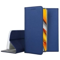 Telefontok Xiaomi Poco F3 / Xiaomi Mi 11i - kék mágneses szilikon keretes könyvtok-3