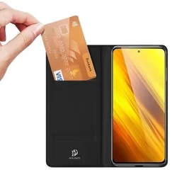 Telefontok Xiaomi Poco X3 NFC / Poco X3 Pro - Dux Ducis fekete kinyitható tok-3