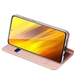 Telefontok Xiaomi Poco X3 NFC / Poco X3 Pro - Dux Ducis rose gold kinyitható tok-2