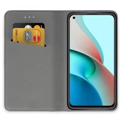 Xiaomi 11 Lite 5G NE / Mi 11 Lite Telefontok - fekete mágneses szilikon keretes könyvtok-2