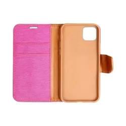 Telefontok Samsung Galaxy A22 5G - Canvas pink mágneses szilikon keretes könyvtok-3