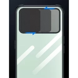 Telefontok Samsung Galaxy A22 5G - TECH-PROTECT csúsztatható kameravédős átlátszó fekete keretes hátlap tok-2