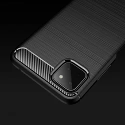 Telefontok Samsung Galaxy A22 5G - Carbon Fiber fekete szilikon tok-2