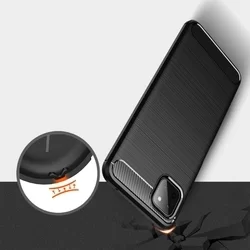 Telefontok Samsung Galaxy A22 5G - Carbon Fiber fekete szilikon tok-7