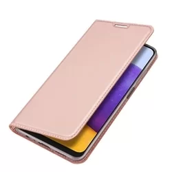 Telefontok Samsung Galaxy A22 LTE / 4G - Dux Ducis rose gold flipcover tok-1