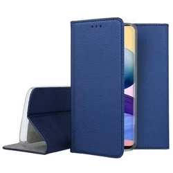 Telefontok Xiaomi Redmi Note 10 5G / Xiaomi Poco M3 Pro 5G - kék mágneses szilikon keretes könyvtok-3