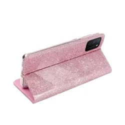 Telefontok Xiaomi Redmi 9T / POCO M3 - pink Shiny mágneses szilikon keretes könyvtok-3