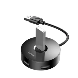 Adapter: BASEUS CAHUB-F02 - 4xUSB porttal+MicroUSB, fekete adapter-3