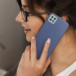 Telefontok Samsung Galaxy A22 5G - kék szilikon tok-5