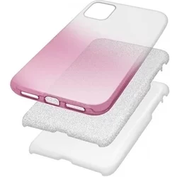 Telefontok Samsung Galaxy A22 5G - Ezüst / pink Shiny tok-2