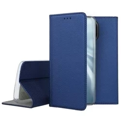 Telefontok Xiaomi Mi 11 5G - kék mágneses szilikon keretes könyvtok-3