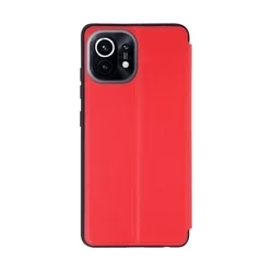 Telefontok Xiaomi Mi 11 - Smart View piros könyvtok-4