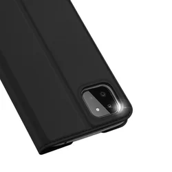 Telefontok Samsung Galaxy A22 5G - Dux Ducis fekete flipcover tok-2