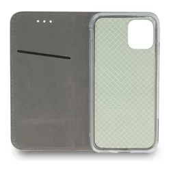 Telefontok iPhone 13 mini - Smart Magnetic burgundi szilikon keretes mágneses könyvtok-3