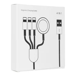 C3183 4in1 - (USB / Lightning, Type-C, MicroUSB, Apple Watch) fehér kábel, 2A-2