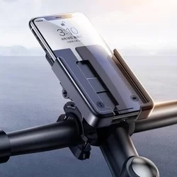Biciklis tartó: JOYROOM JR-ZS252 - bicikli kormányra szerelhető, 360 fokban elfordítható fekete telefon tartó (6,5-9,5 cm)-5