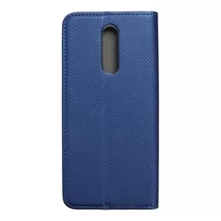 Telefontok Xiaomi Redmi 8 - kék mágneses szilikon keretes könyvtok-3