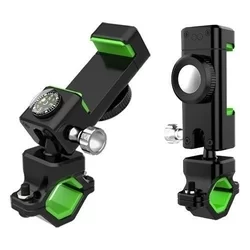 Biciklis telefontartó: Guider Q003 - Univerzális bicikli kormányra szerelhető fekete/zöld telefon tartó-3