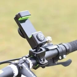 Biciklis telefontartó: Guider Q003 - Univerzális bicikli kormányra szerelhető fekete/zöld telefon tartó-12