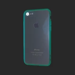 Telefontok iPhone 7 / 8 / SE 2020 - átltászó műanyag tok rózsaszin kerettel-1