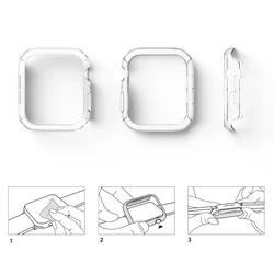 Ringke Slim műanyag védő keret Apple Watch 4 / 5 / 6 / SE (44mm) okosórához átlátszó (2db)-1