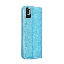 Telefontok Xiaomi Redmi Note 10 5G / Xiaomi Poco M3 Pro 5G - kék Shiny mágneses szilikon keretes könyvtok-1