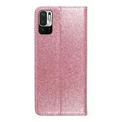 Telefontok Xiaomi Redmi Note 10 5G / Xiaomi Poco M3 Pro 5G - pink Shiny mágneses szilikon keretes könyvtok-2