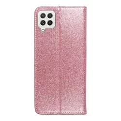 Telefontok Samsung A22 LTE / 4G - pink Shiny mágneses szilikon keretes könyvtok-2