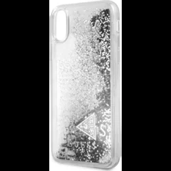 Telefontok iPhone X / XS  - Guess Liquid Glitter Kemény Tok  - Silver-2