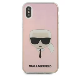 Telefontok iPhone X/XS - Karl Lagerfeld Iridescent Karl`s Head Hátlap Tok-7