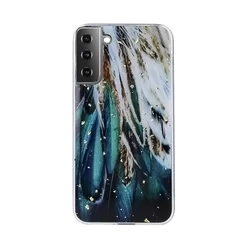 Telefontok Samsung Galaxy S21 - Gold Glam tollak - mintás műanyag hátlap tok, szilikon kerettel-1