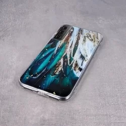 Telefontok Samsung Galaxy S21 - Gold Glam tollak - mintás műanyag hátlap tok, szilikon kerettel-3