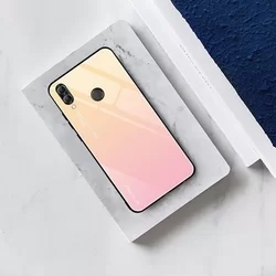 Telefontok Huawei P Smart 2019 / Honor 10 Lite - pink színátmenetes üveg hátlaptok-1