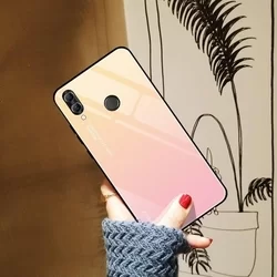 Telefontok Huawei P Smart 2019 / Honor 10 Lite - pink színátmenetes üveg hátlaptok-2