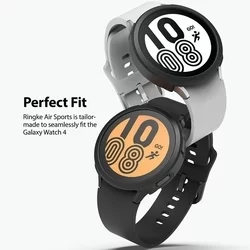 Ringke Air Sports - szilikon fekete védő keret - Samsung Galaxy Watch 4 (44mm) okosórához-1