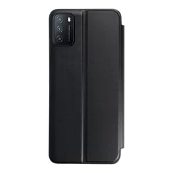 Telefontok Xiaomi Redmi 9T / Poco M3 - Eco View bőrhatású fekete mágneses könyvtok-1